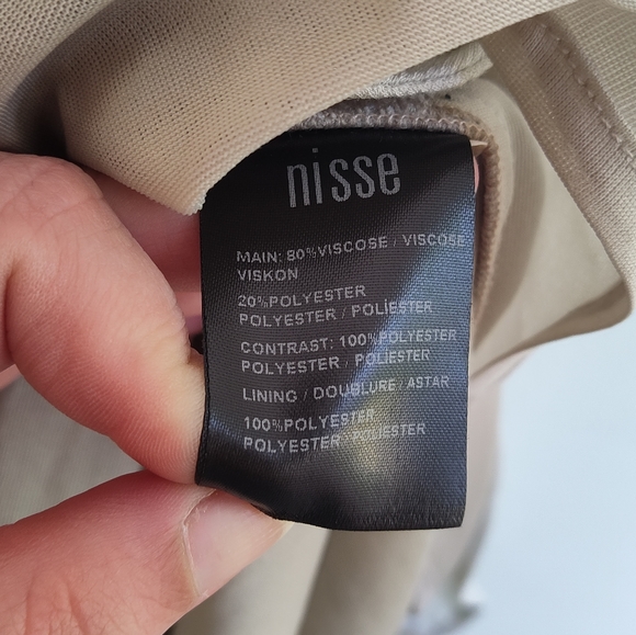 Chic Beige Dress with Black Strap details on back - Picture 13 of 13